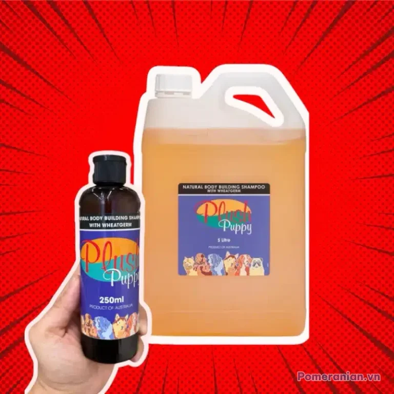 Chai dầu gội 250ml và can 5 liter dầu gội Natural Body Building Shampoo với Wheatgerm cho chó